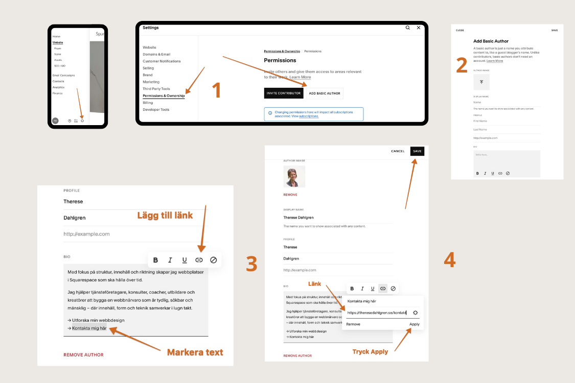 Skapa din Basic Author-profil