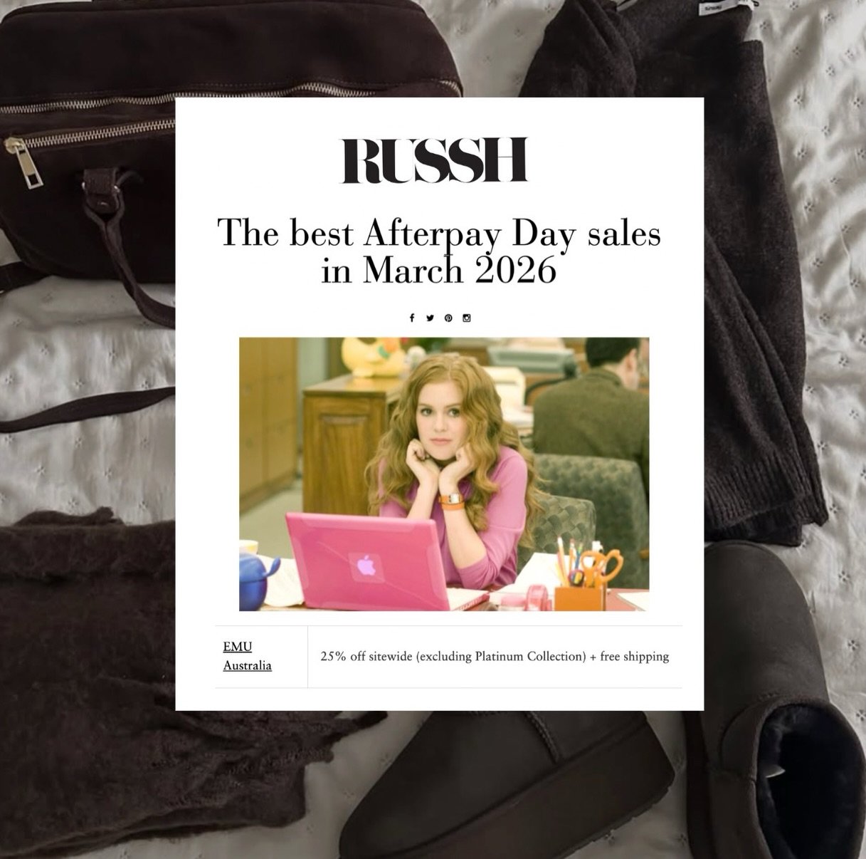 IN THE HUSH HOUSE: And that&rsquo;s a wrap of 2026 After Pay Day Sales for our client @emuaustralia 
#HUSH #AfterpayDay26  #PublicRelations #EmuAustralia