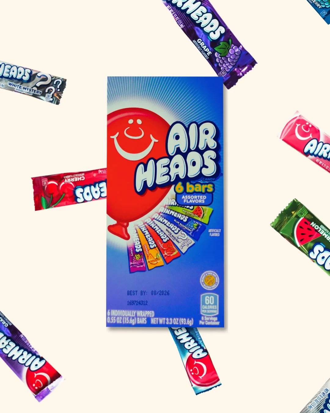 surf the Kandywave with our Airheads collection!

- Airheads variety pack [ 3 sour &amp; 3 original ]
- Airheads original pack [6 originals ]
- Airheads sour pack [ 6 sours ]
- Airheads original [ 1 original ]
- Airheads sour [ 1 sour ]

Link in bio!