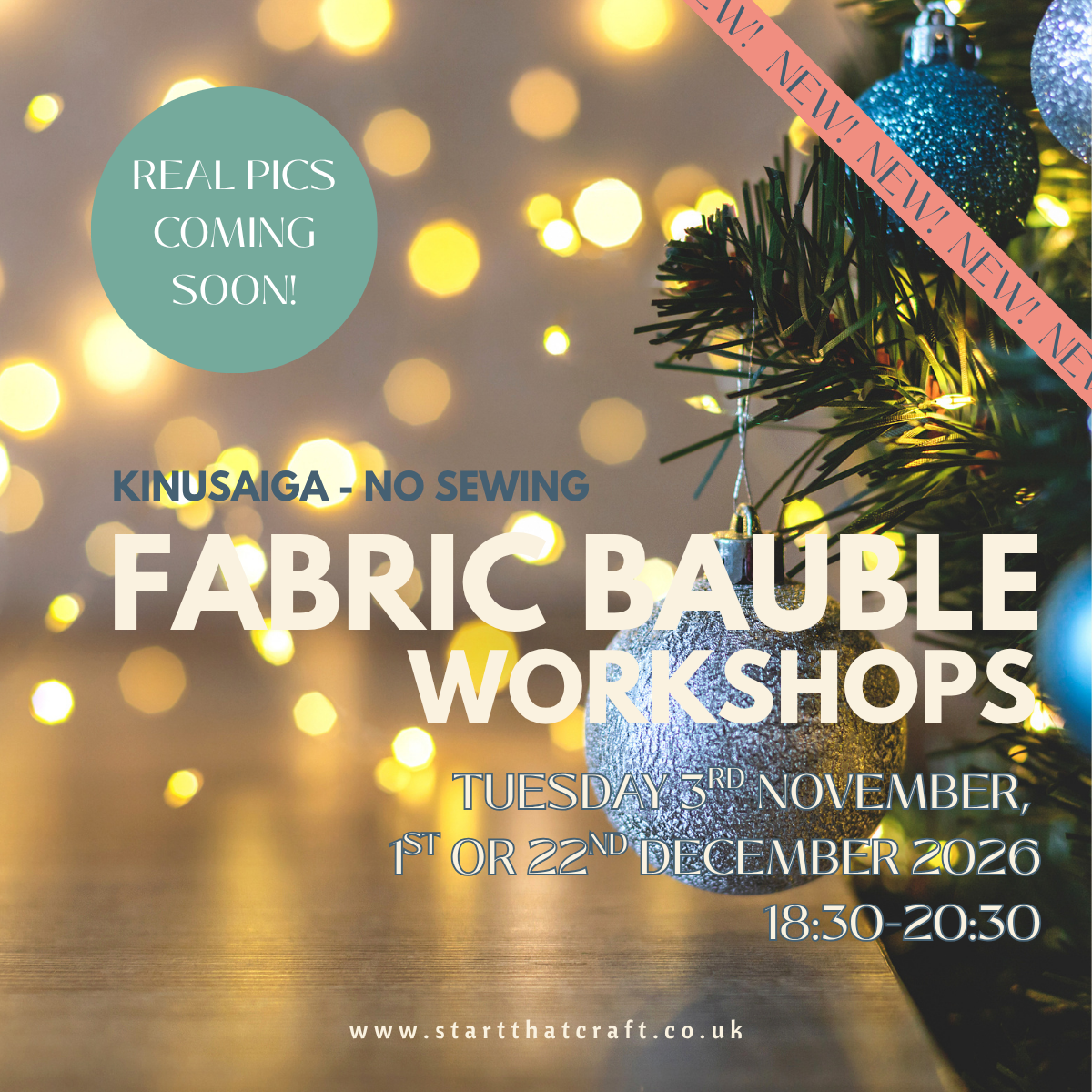 Fabric Bauble Workshops (No Sew!)