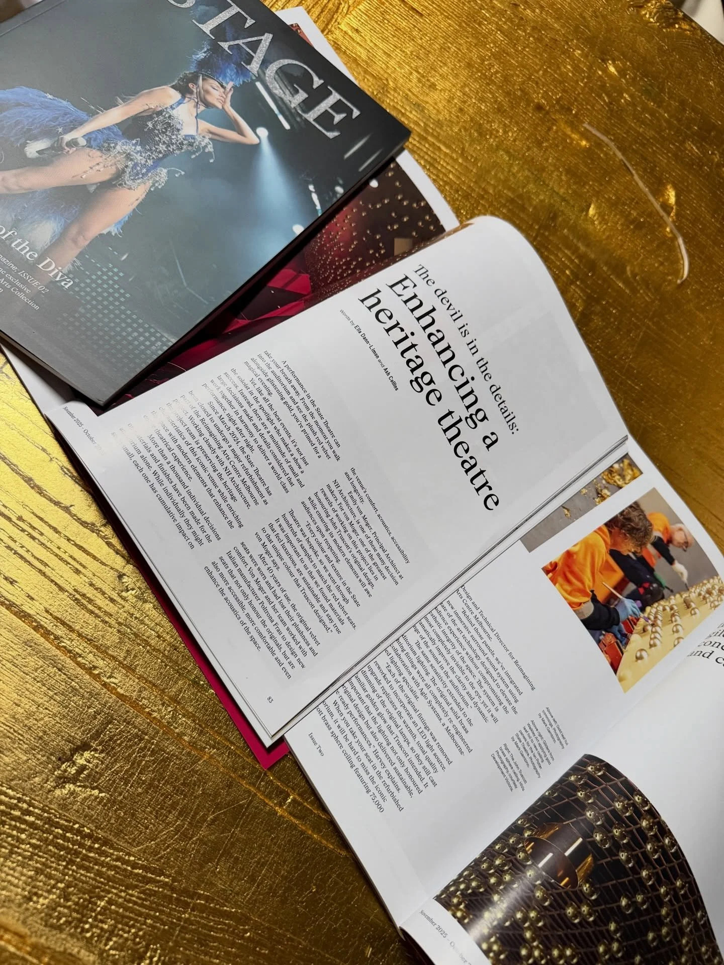 Gilding the iconic State Theatre 🎭 

I feel privileged to be featured in Stage, the ACM Magazine. If you are interested in reading the article about my work for The Art Centre Melbourne&rsquo;s  State Theatre please head to my website to read it or 