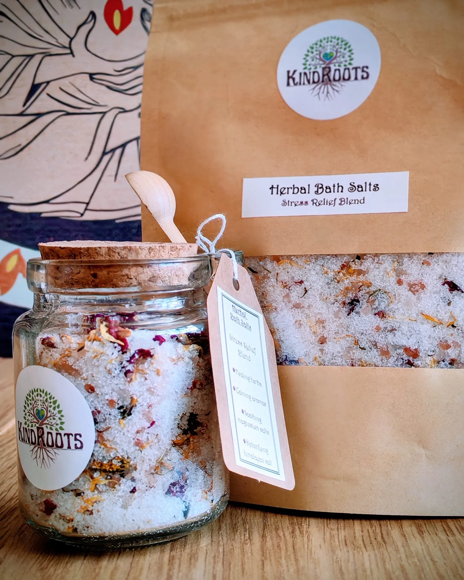 Botanical Bath Salts - Stress Relief Blend