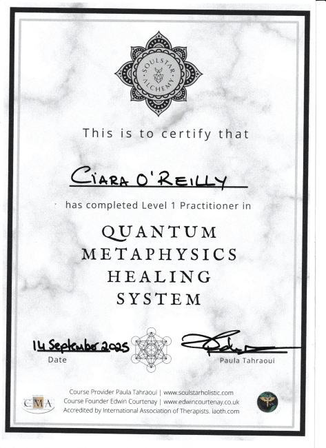 Quantum Metaphysics Healing System Certificate