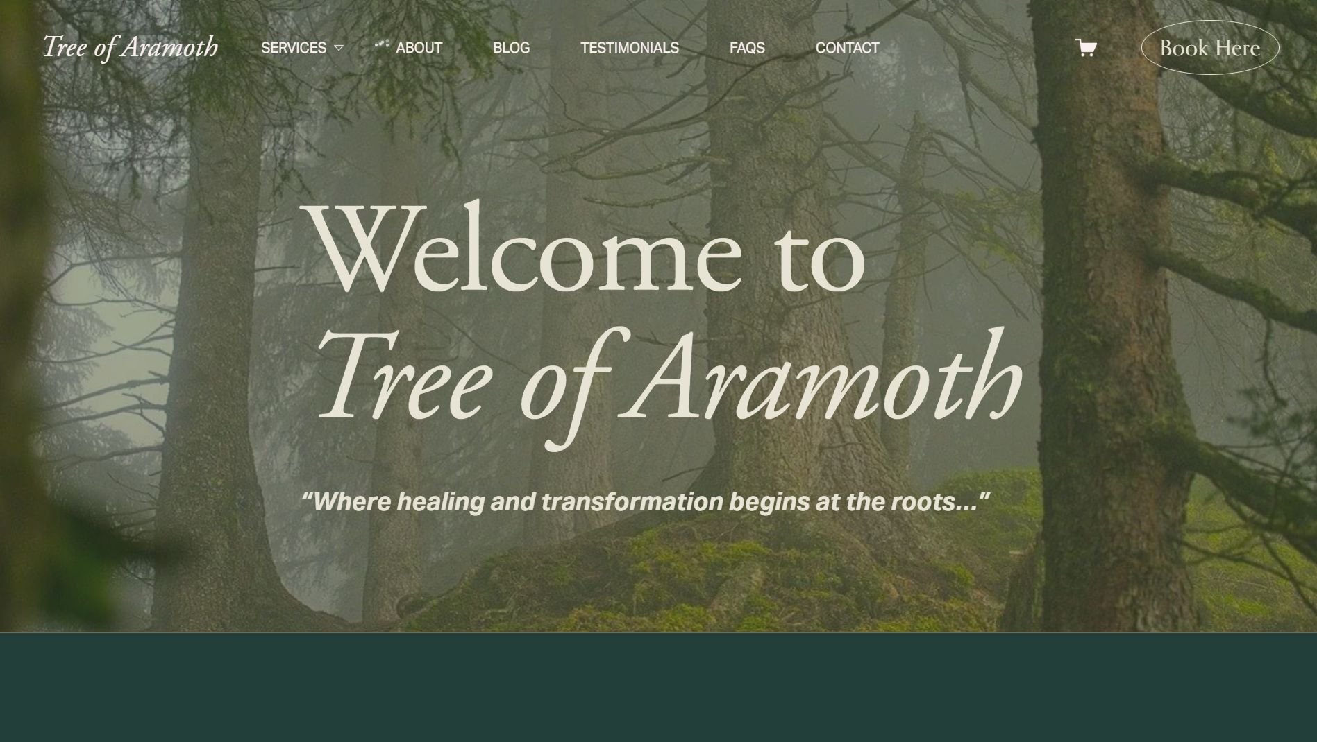 Squarespace Website for Kristen. Tree of Aramoth, offers intuitive-led and psychic 1:1 online sessions, meditations and sound healing to nurture spiritual growth.