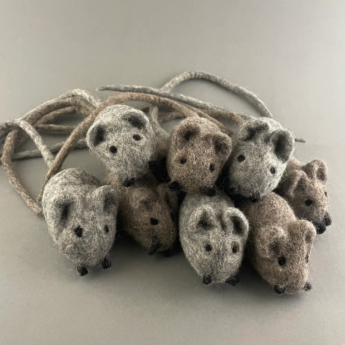 Natural Wool Mouse Toy