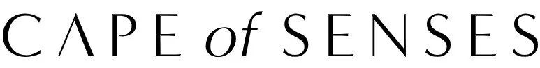 Text logo reading 'CAPE of SENSES' in black serif font on a plain white background.