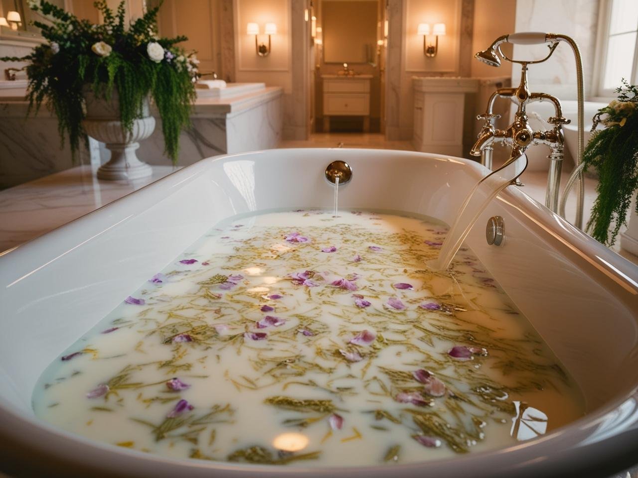 herbal milk bath. make the bathroom look really pretty and the water in the bathtub really pretty.jpg