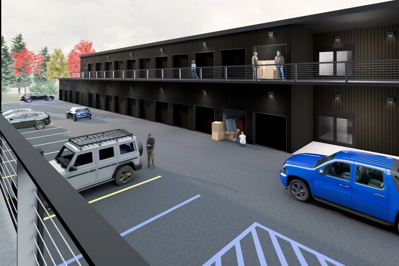 Rendering of Deer Drive industrial project in Jackson, WY being completed by FH Wyoming.