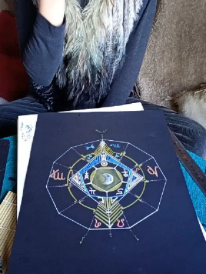 My days are filled with creating art, 
but also with long hours in front of my 
computer handling logistics, organization, 
and all the background work that allows a fluid circulation of my offerings and artistic journeys.

I take time each sunny day