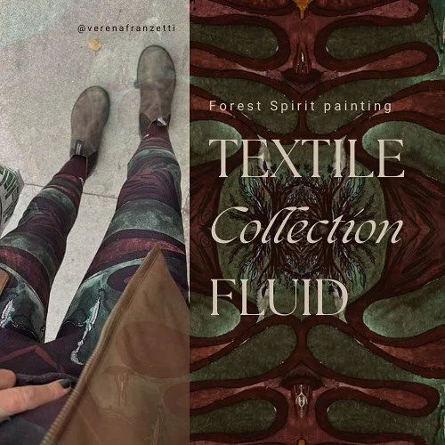 Collection Textile Fluid 
My Art on Clothes, something not everyone is going to wear.
The medicine of my art is infused into these clothes, 
and they become part of your movement, your day, your identity, your mood.

It&rsquo;s fascinating to witness