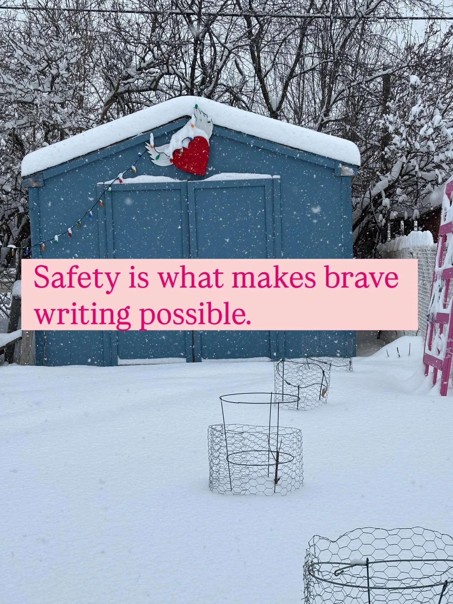 I need to feel safe to write bravely. 

I learned this the hard way. The long way. 
Brave writing didn&rsquo;t come from forcing myself to go deeper. It came when I listened. When I finally felt safe enough to stay with the work. 

This shapes everyt