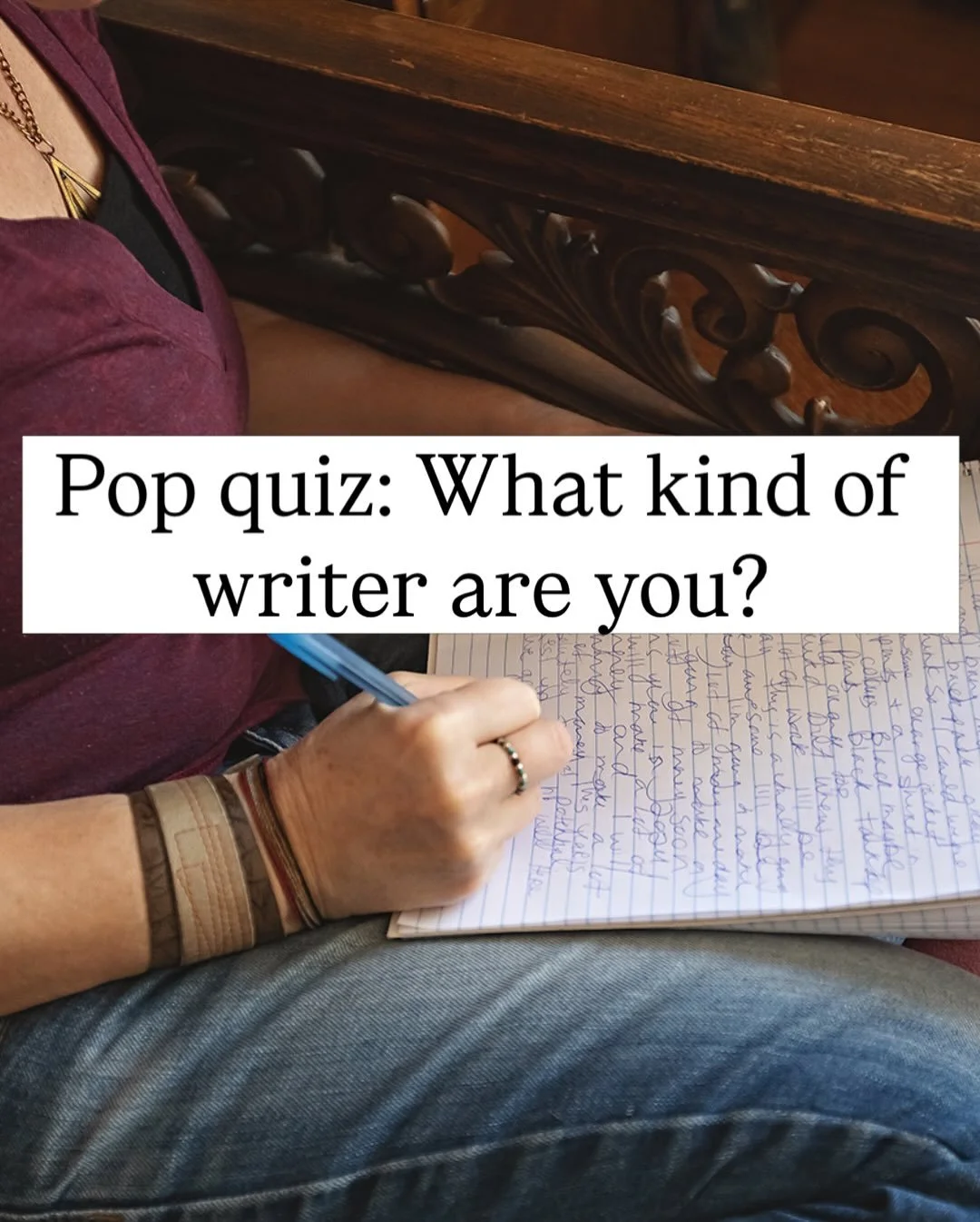 Remember those magazine quizzes? What kind of friend are you? What&rsquo;s your summer personality?

I made one for writers! 

Take the What Kind of Writer Are You? quiz and discover your writing profile.

Then report back and tell me what you got!! 