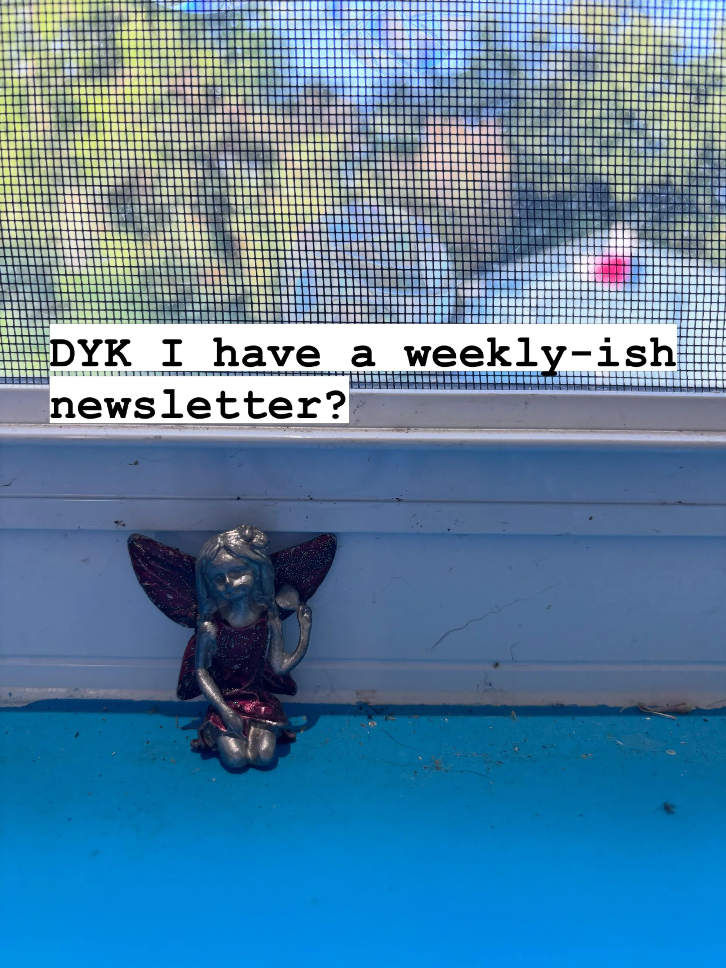 DYK I have a weekly-ish newsletter?
it&rsquo;s for people who: &ndash; want to write but are suspicious of their own brain &ndash; have drafts that are basically fossils &ndash; overthink sentences until the sentences give up and leave &ndash; or hav