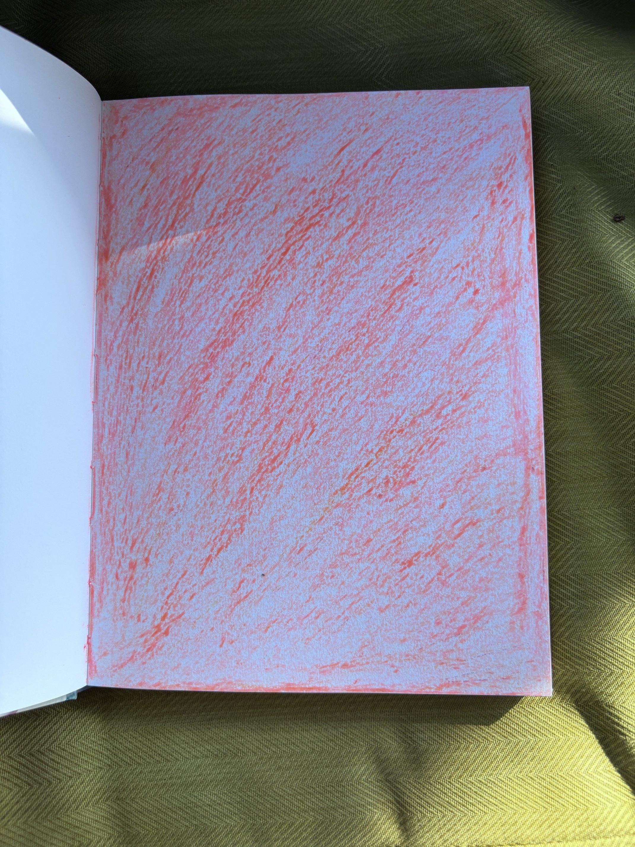  One page. One crayon. Creative relief.  