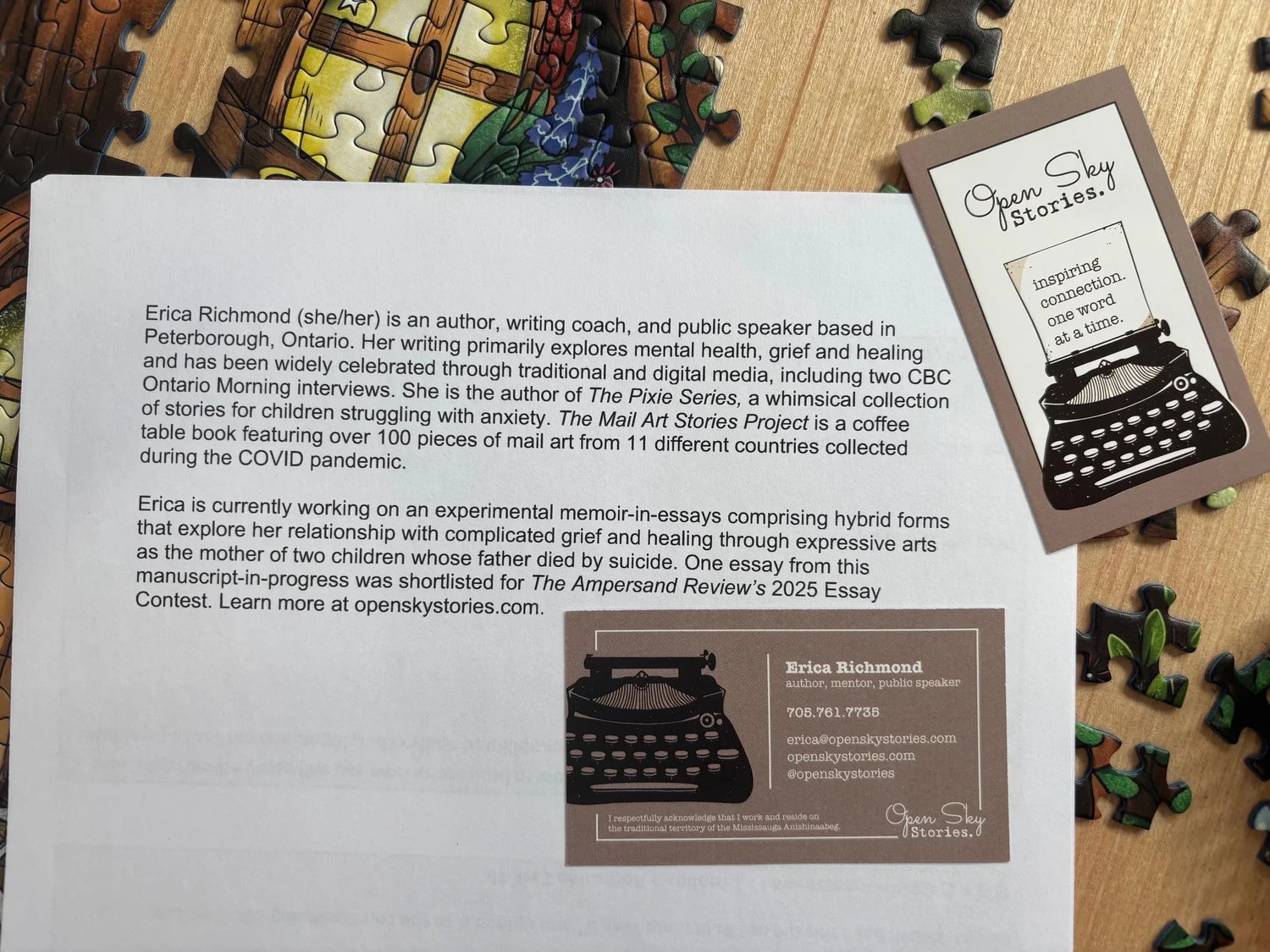 The Official Bio… and the Real One — Open Sky Stories