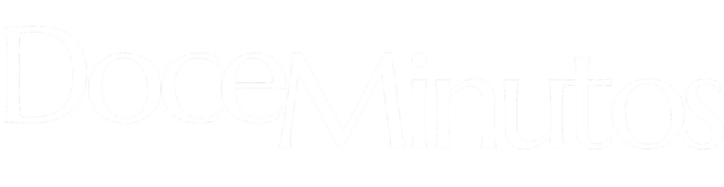Texto en colores negro y blanco que dice 'Doces Minitos' con fondo negro.