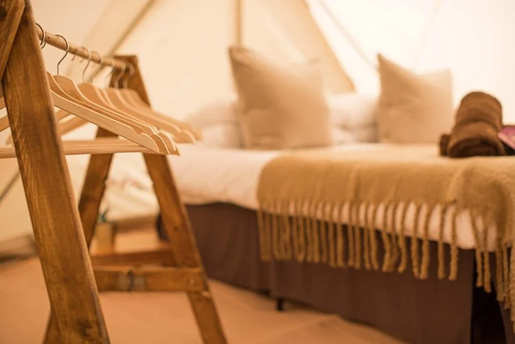 Luxury Super Bell tent at our boutique glamping village