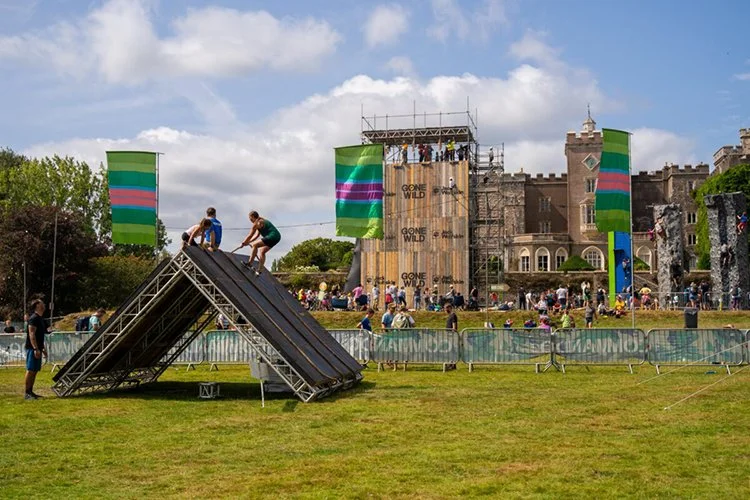 Children enjoying outdoor activities at boutique glamping festival 