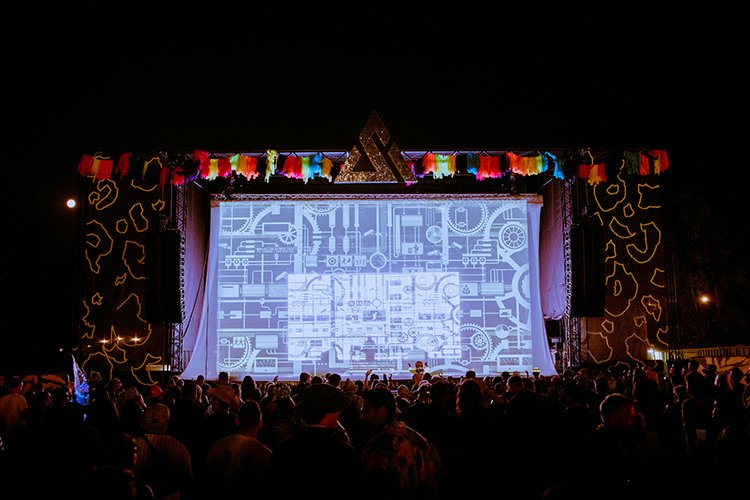 Main stage performance at a music festival