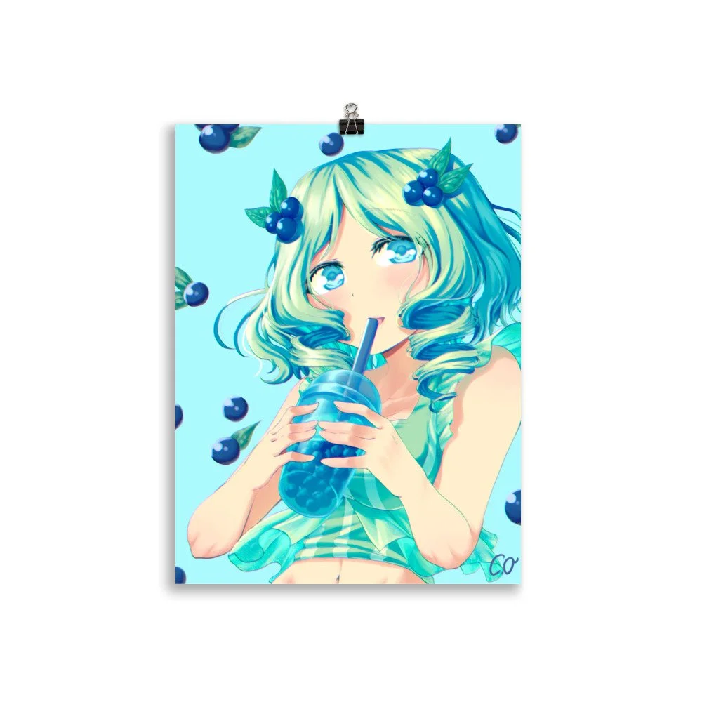 Bubbletea Girl Print