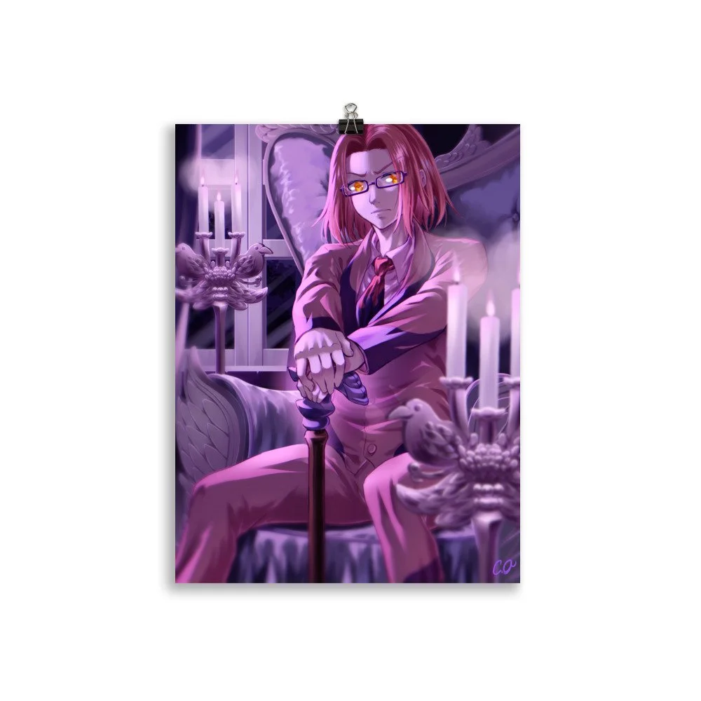 Man with walking Stick Print