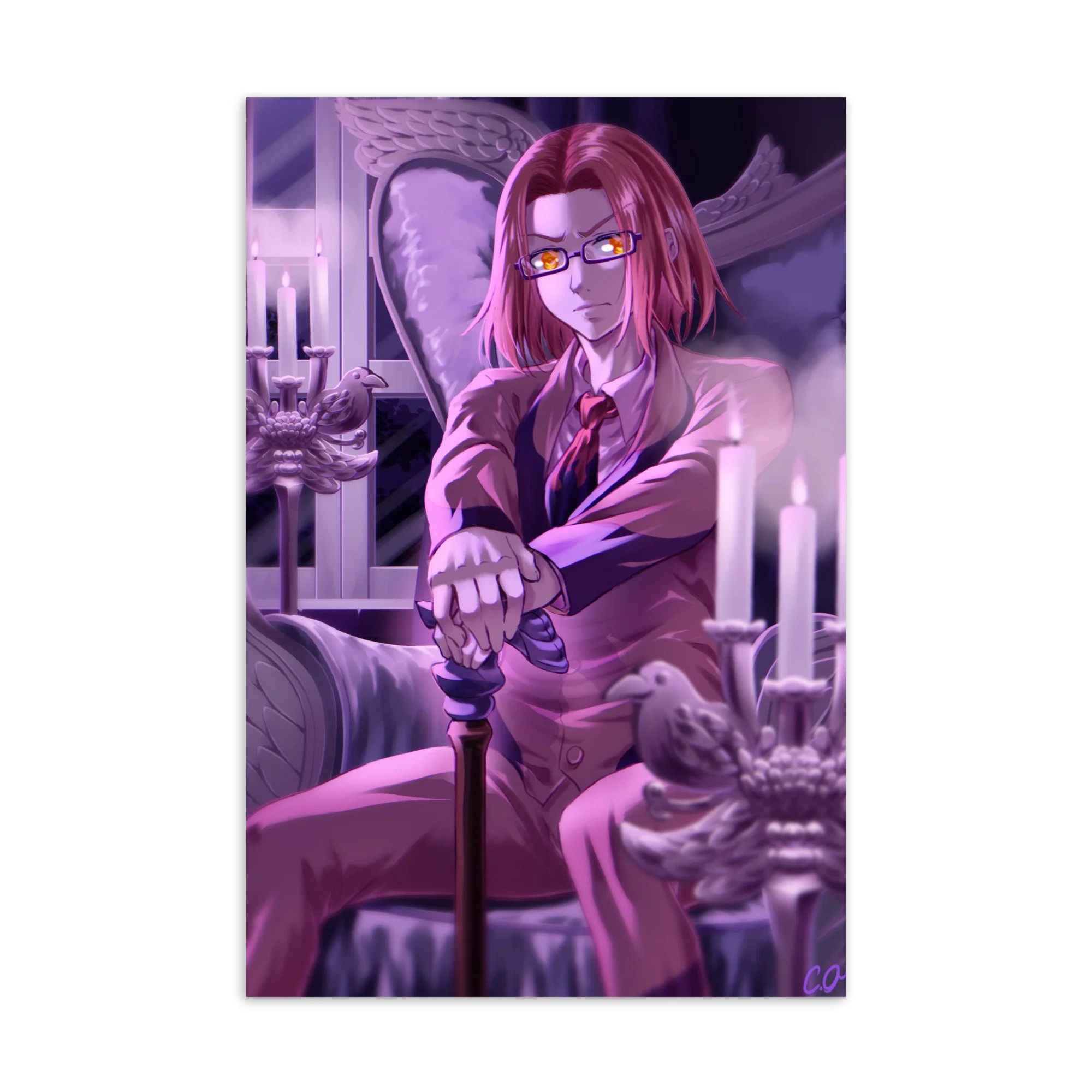 Man with walking Stick Postcard