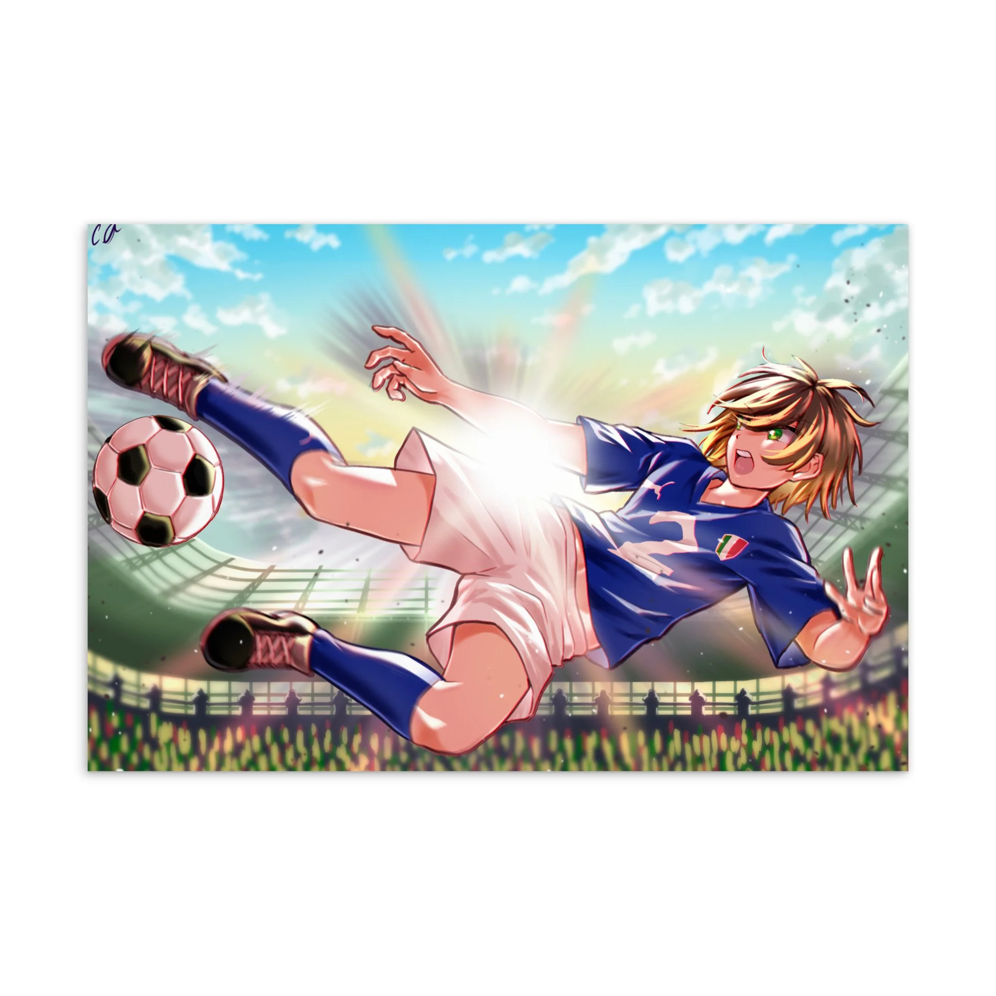 Football Strike Postcard