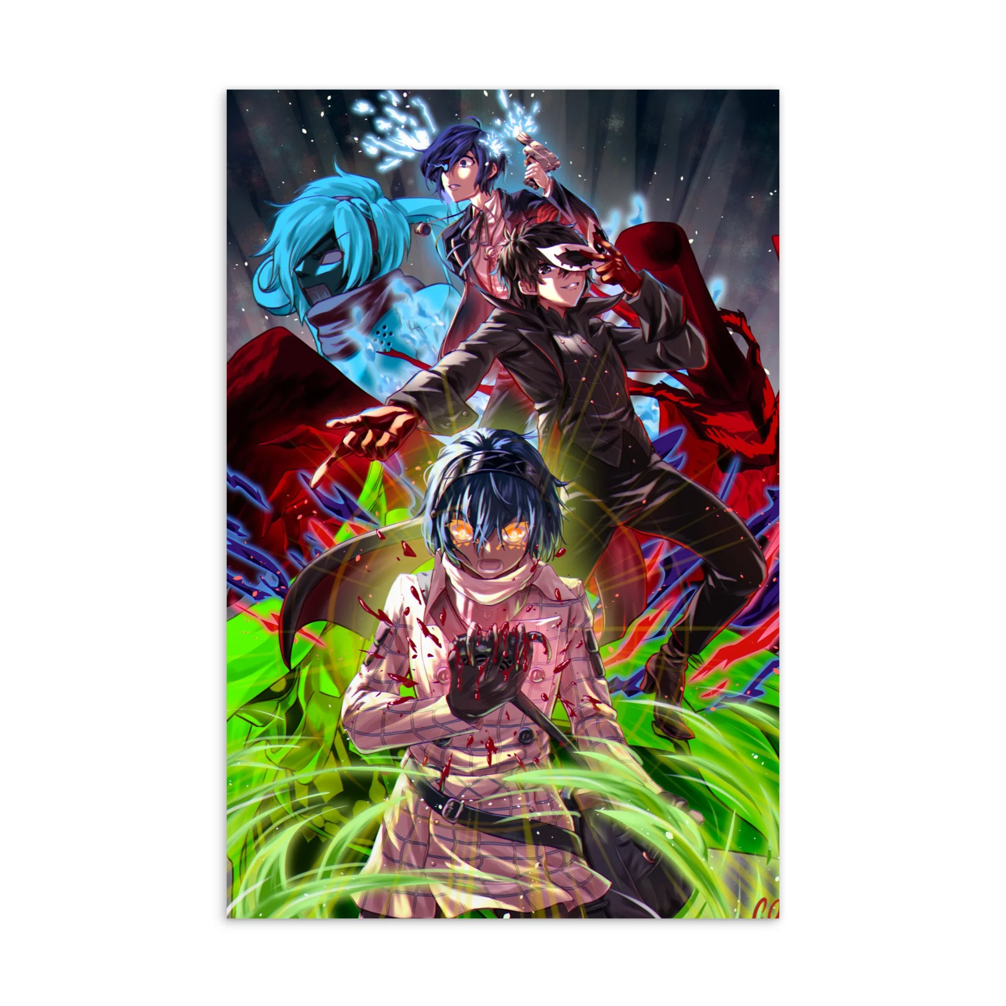 Metaphor and Persona 3&5 (Protagonists) Fanart Postcard