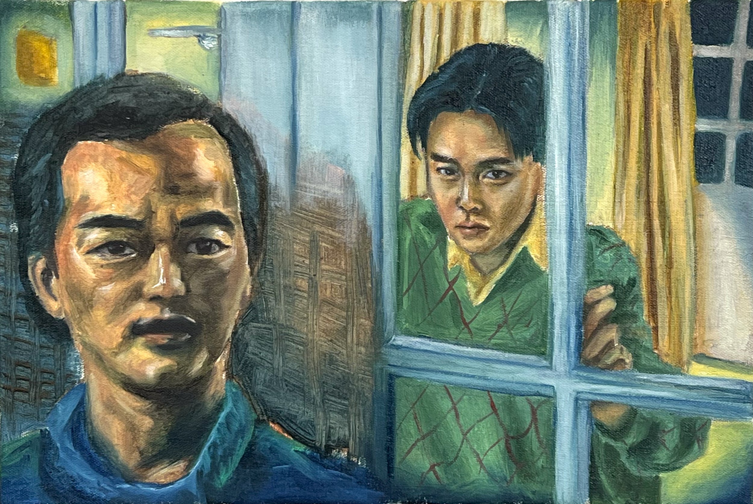 “33:30/1:01:04 I’m A Soldier And He’s A Thief”
Oil on canvas
20cm x 30cm
2024