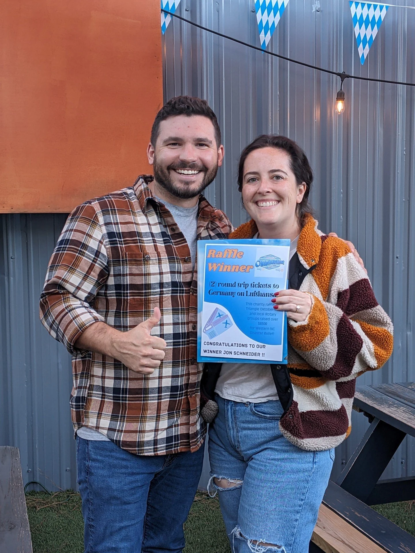 Thanks to our wonderful sponsor Lufthansa, we are able to raffle off two round-trip tickets from RDU to Frankfurt, Germany. The proceeds from this raffle will support our friends and neighbors in Western NC who are still recovering from the devastati