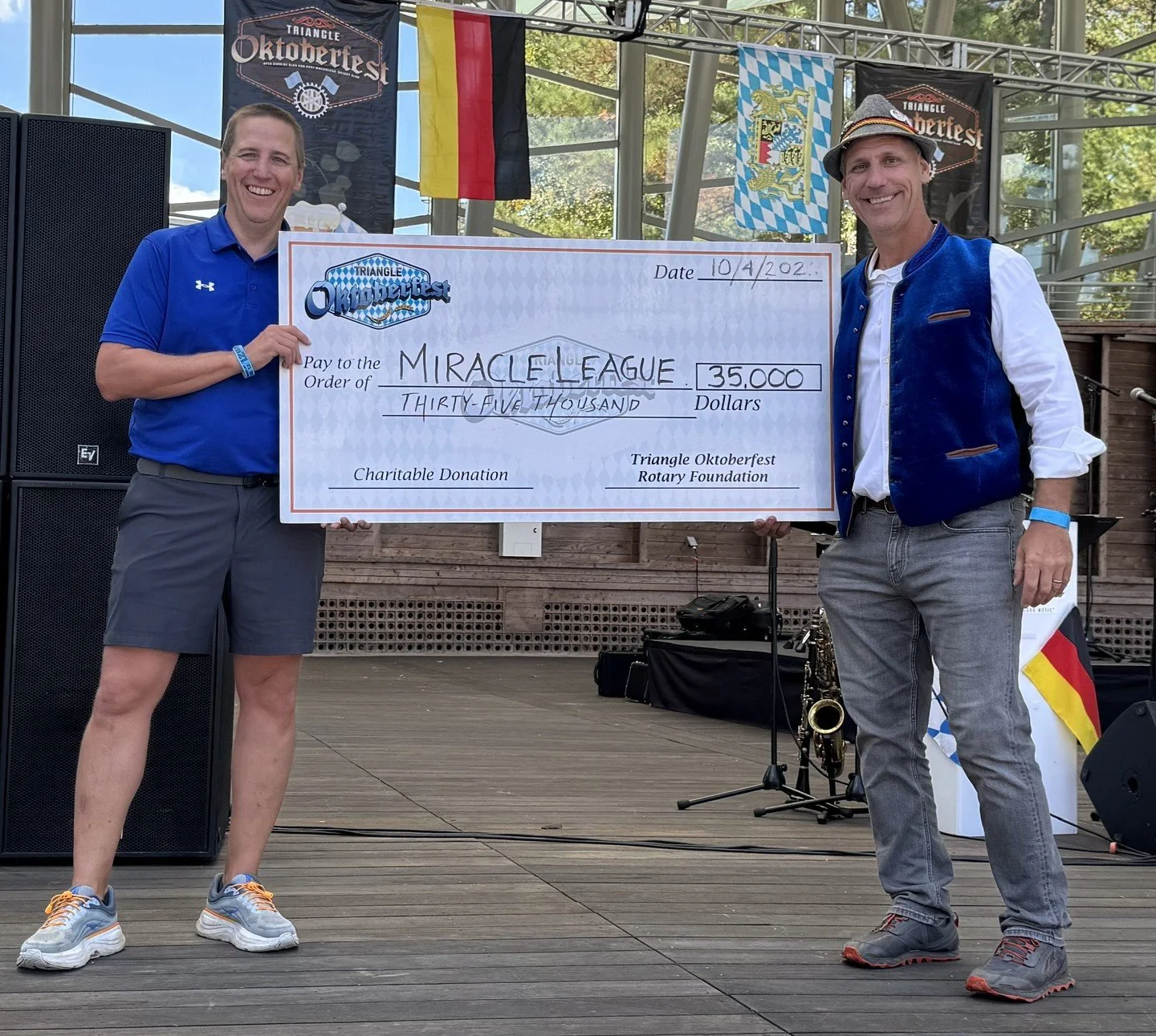 Thank you again to everyone who helped make this year's Triangle Oktoberfest our most successful event to date!  The weather was great, and because of your support, over $165,000 was raised for charity 😊

We had over 5,700 attendees, 100+ wiener dog