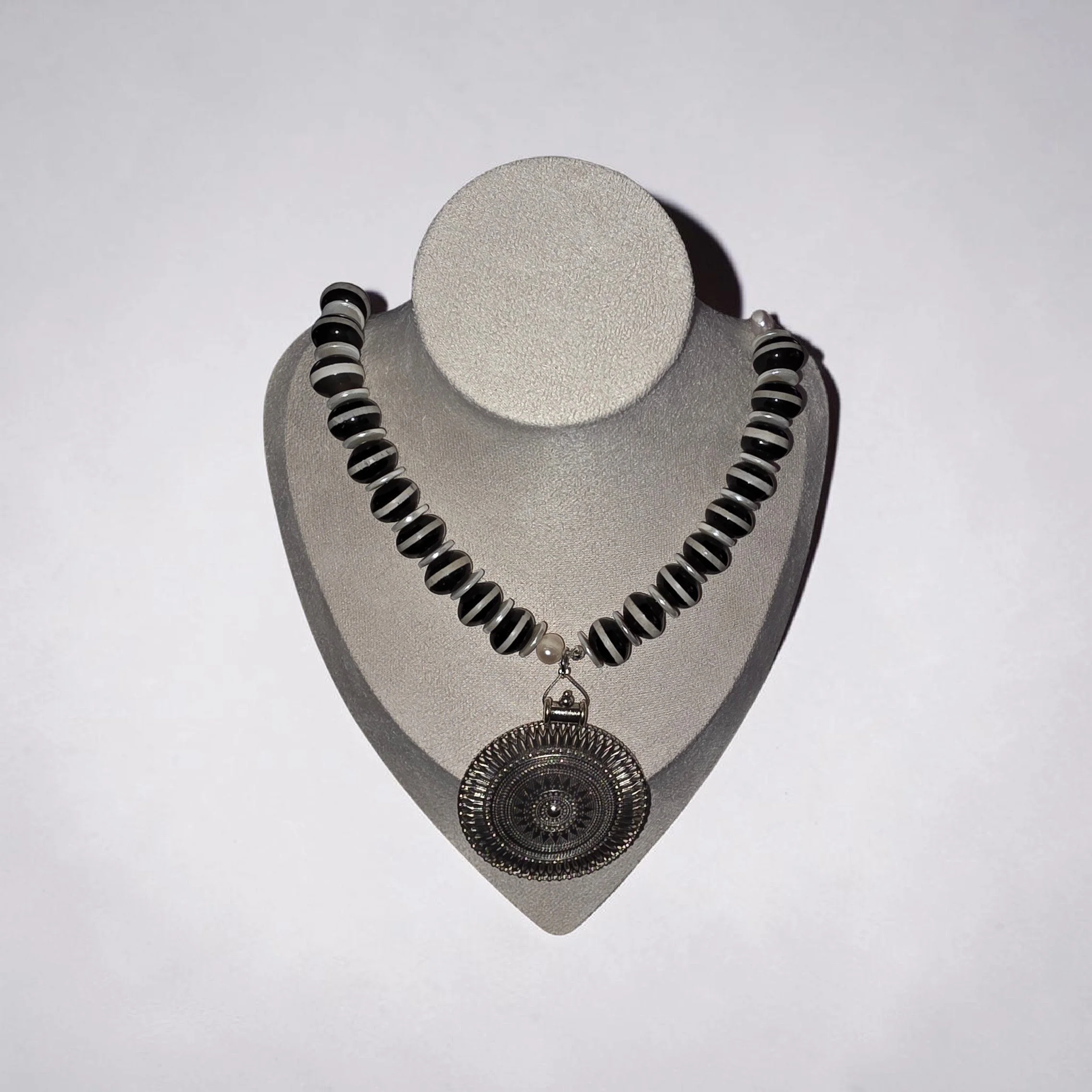 Signature Collection Dzi Tibetan Bead Necklace