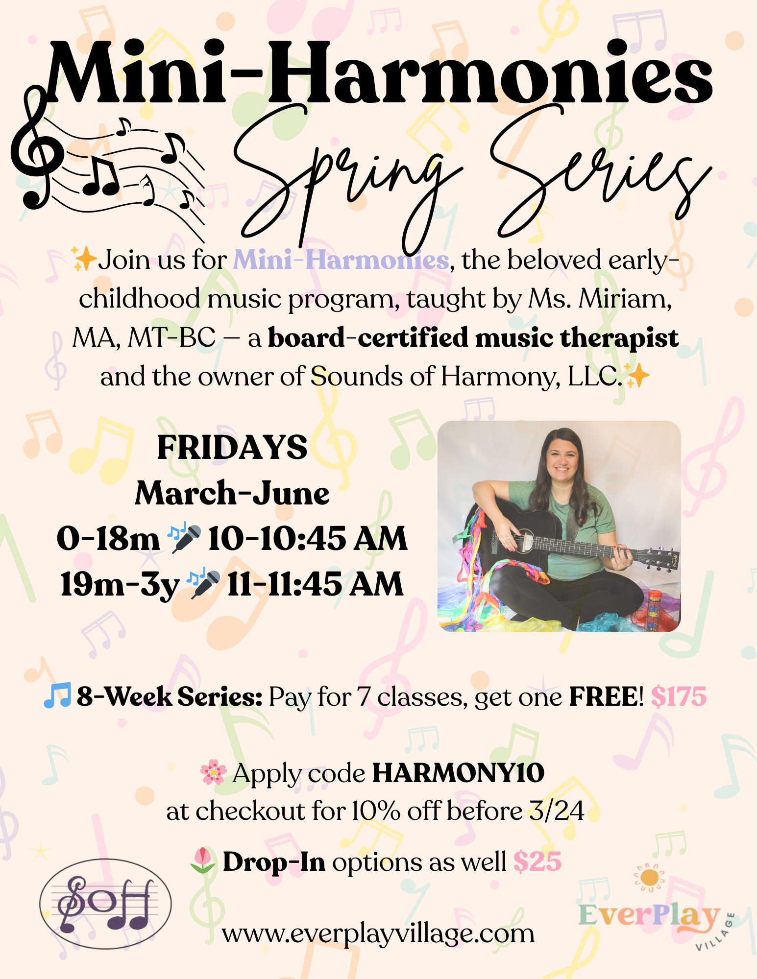Mini-Harmonies Spring Series 0-18m (3/27-6/5) 