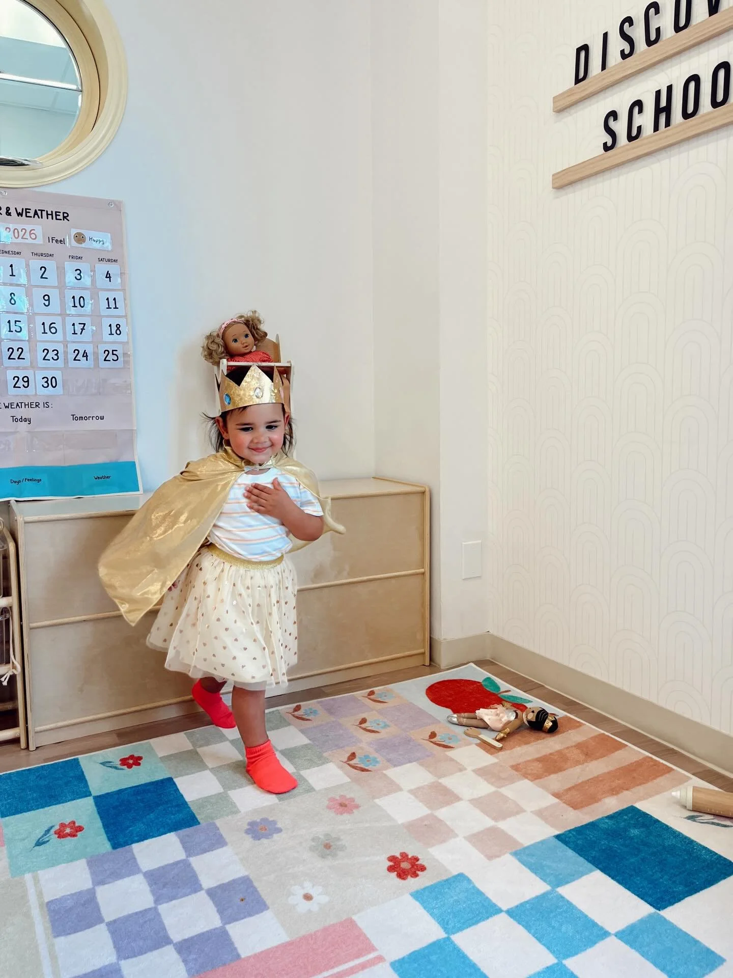 Learning 🤝 Imagination ✨

In our Discovery School, academics and whimsy go hand in hand. As we dive into our clothing study, the classroom has transformed into a world of crowns, capes, and creative expression&hellip; where children explore identity