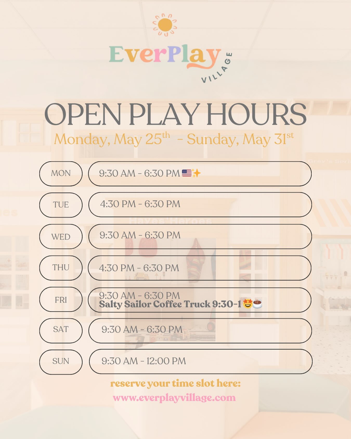 Come Play This Week! 🤩✨ Reservations encouraged.  Link in bio, stories, and on our website ➡️ www.everplayvillage.com 🫶 

We can&rsquo;t wait to see you!! 
#everplayvillage #indoorplayground #softplay #family #momlife