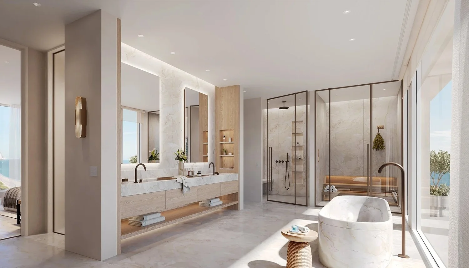 Modern bathroom lighting design and installation