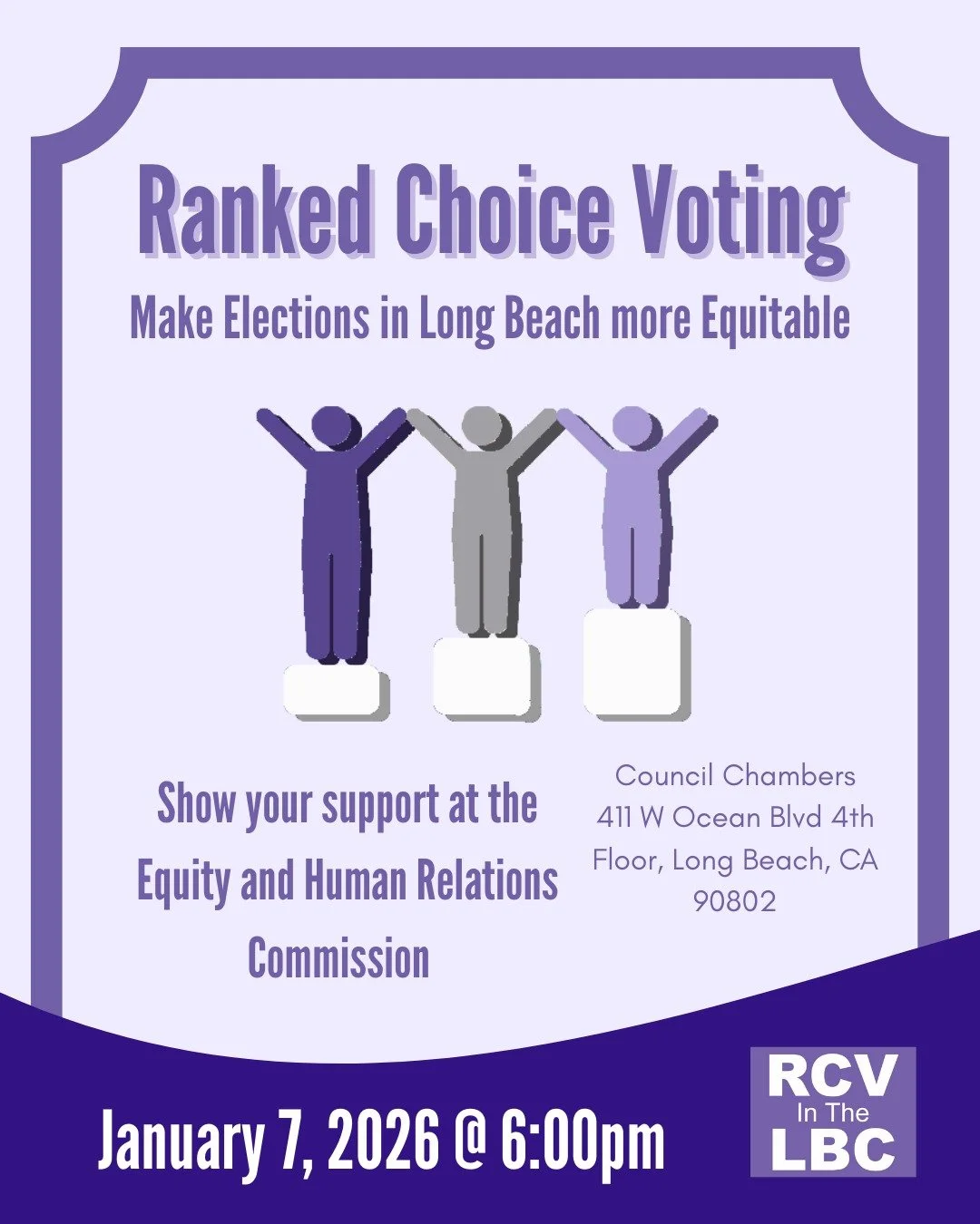 We had a solid turnout for the Women's Commission! Think we can do better for Equity? We do. Let's GO! 🔥 

4:30PM Pre-Game &amp; FREE PIZZA at 4th Horseman 🍕 

6PM Fill seats at City Hall with Purple 💜 

This is the game. Top priority this week. G