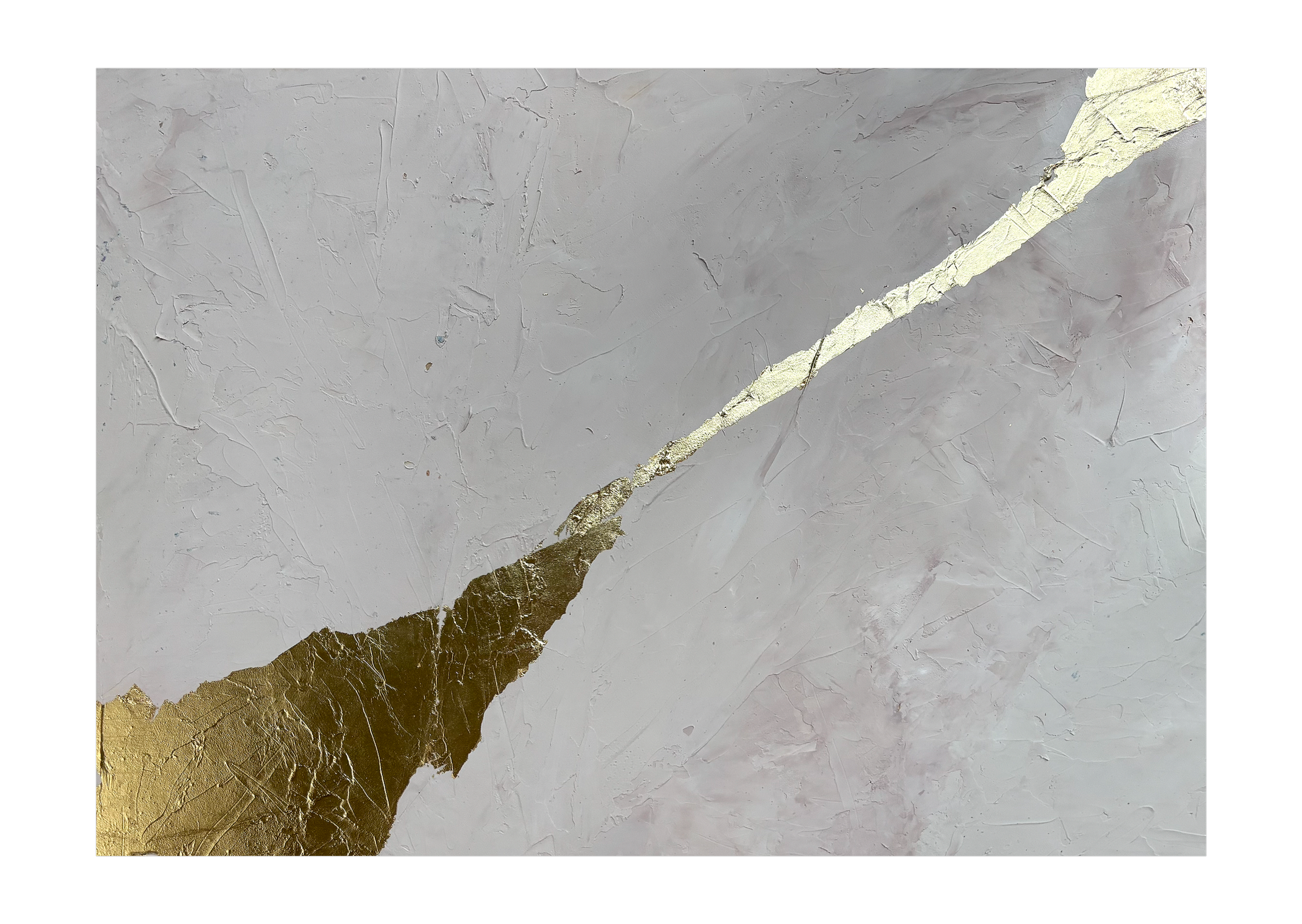 Eva Engel, Molding Paste, Gold Leaf, 18" x 24", 2025