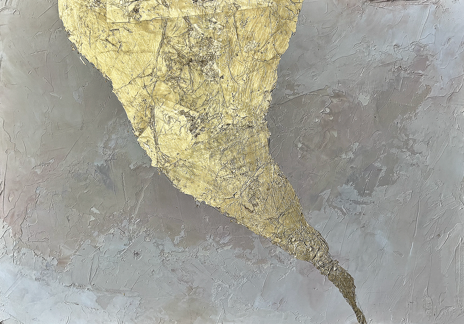 Eva Engel, Untitled, Molding Paste, Gold Leaf, 18" x 24", 2025