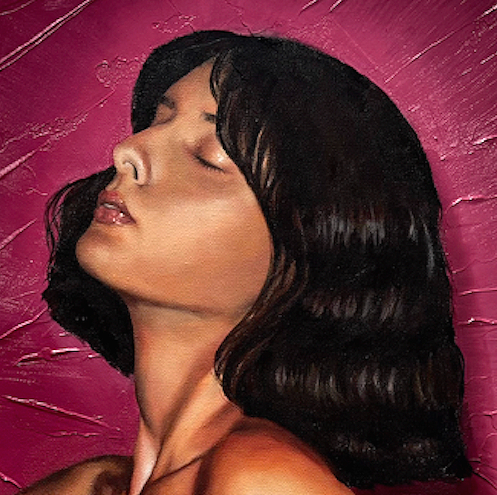 Eva Engel, Up close of It’s Not For You, Perfume Edition, Oil paint and Molding Paste, 22”x 28”, October 2025
