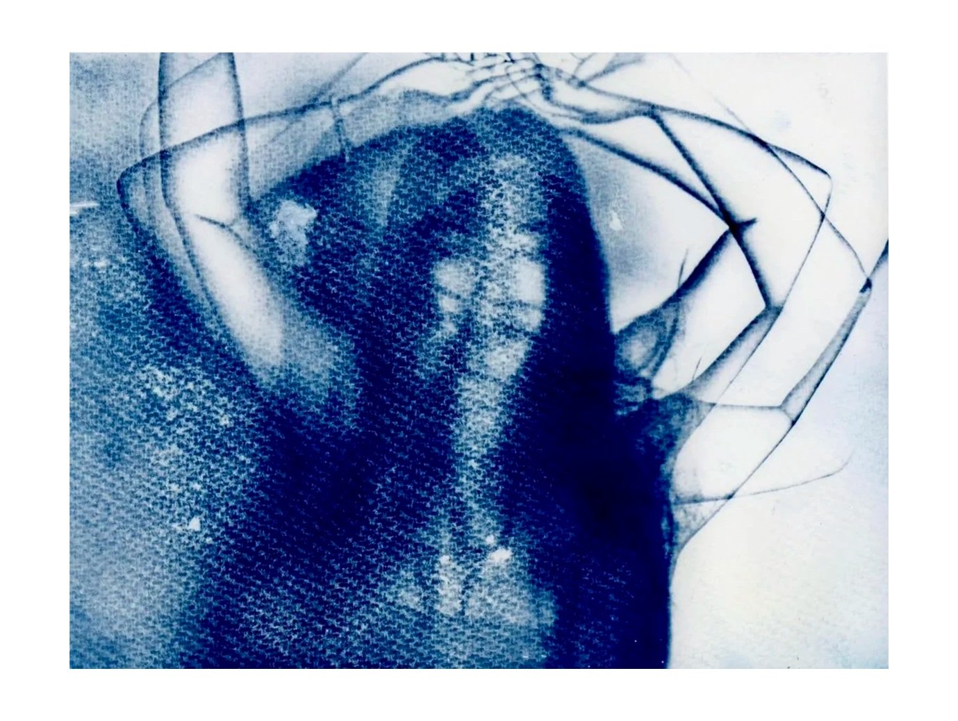 Eva Engel, Untitled, cyanotype from Canon AE-1 Program, 10” x 7”, 2024