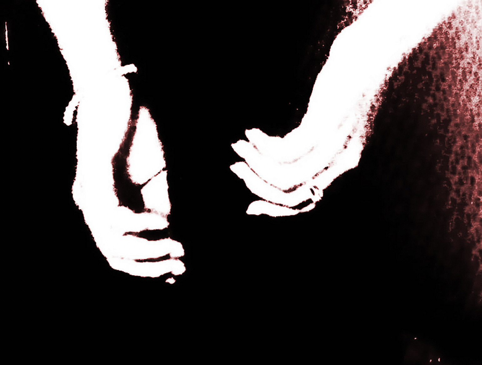 Eva Engel, Reaching Out To You, cyanotype from Canon AE-1 Program, 4"x 6", 2024