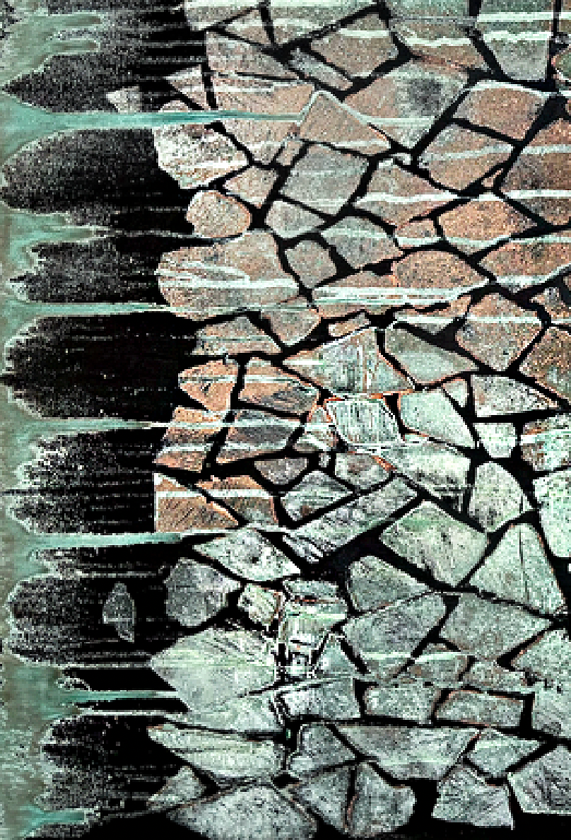 Eva Engel, Untitled #2, plaster, copper patina, 2021