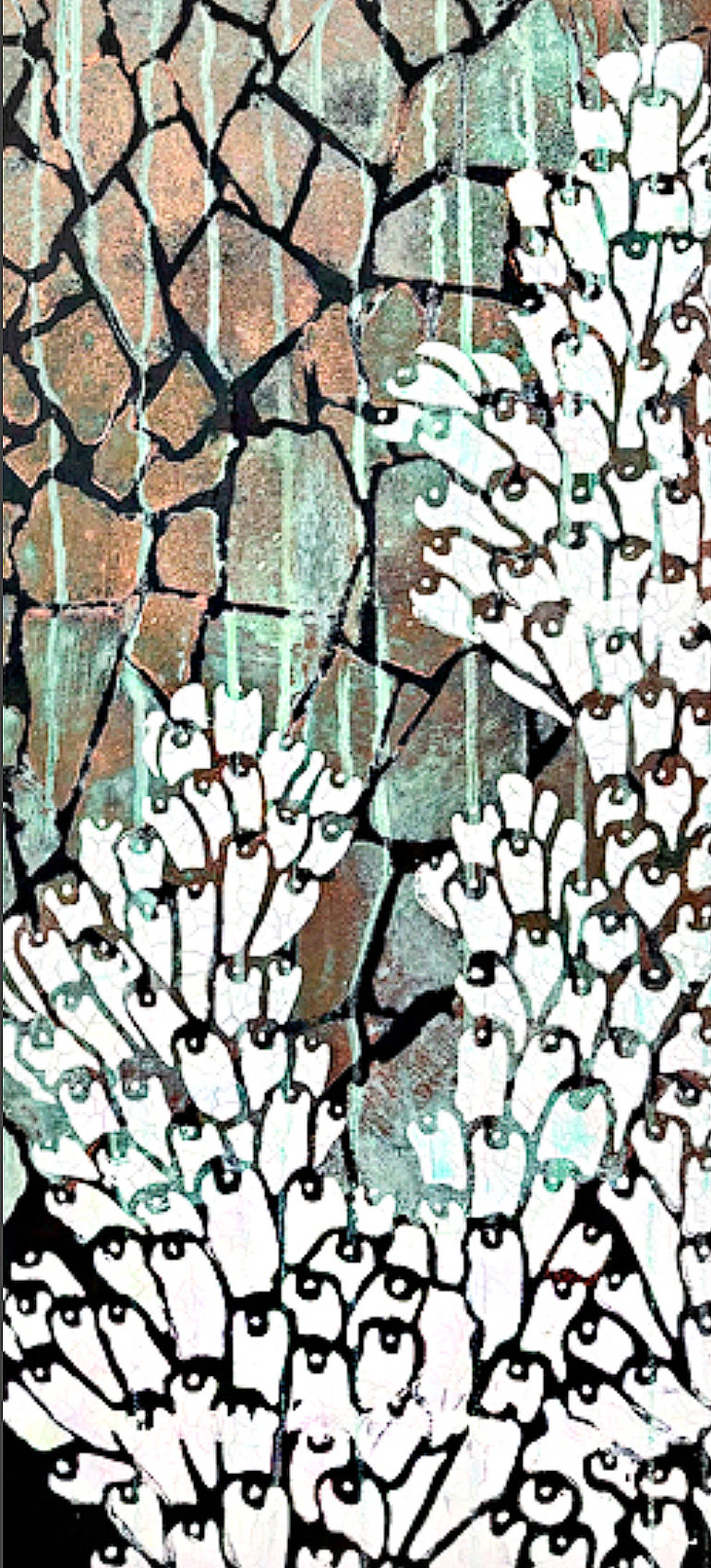 Eva Engel, Untitled #1, plaster, copper patina, 2021