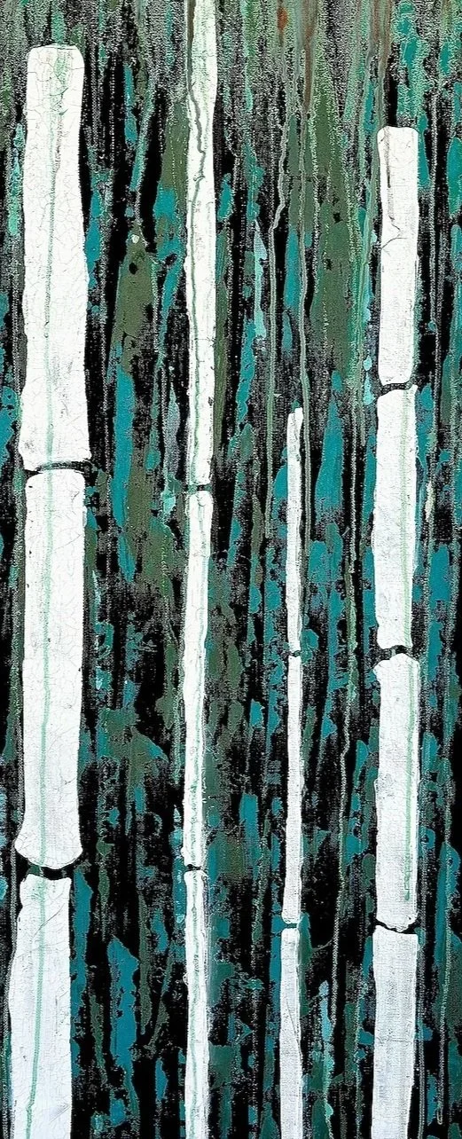 Eva Engel, Untitled #4, plaster, copper patina, 40”x16”, 2021
