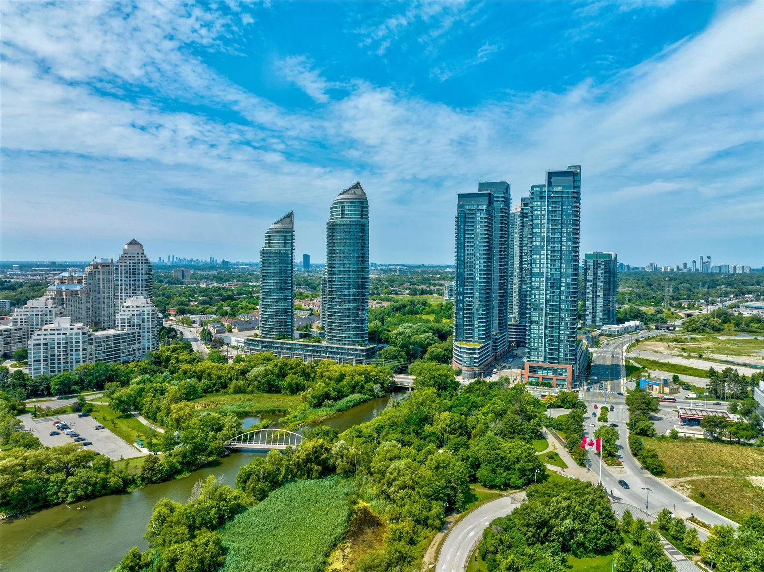 Westlake Village, surrounded by greenspace and views of Lake Ontario and Mimico Creek