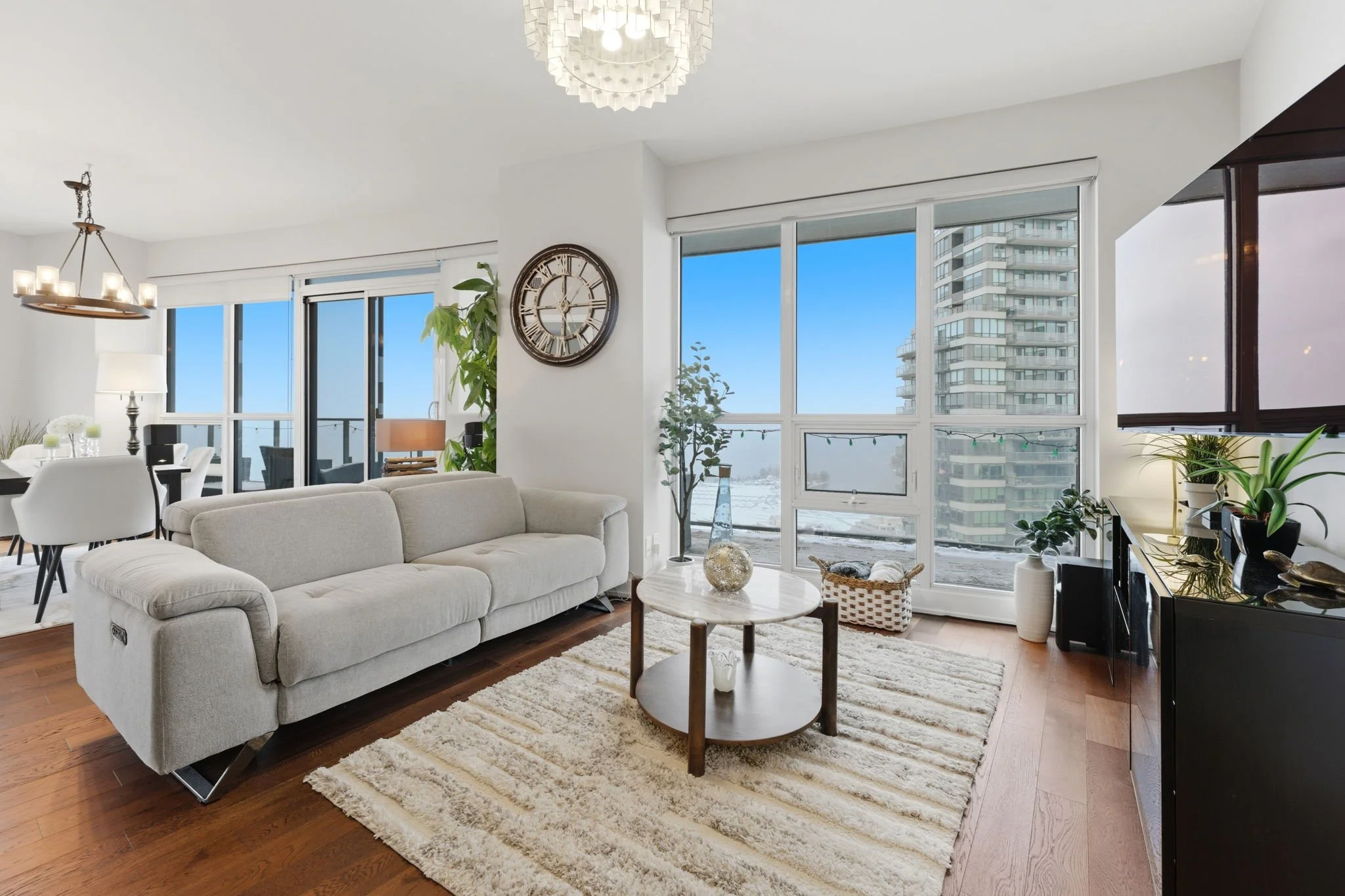 Encased in windows with sunny southwest exposure