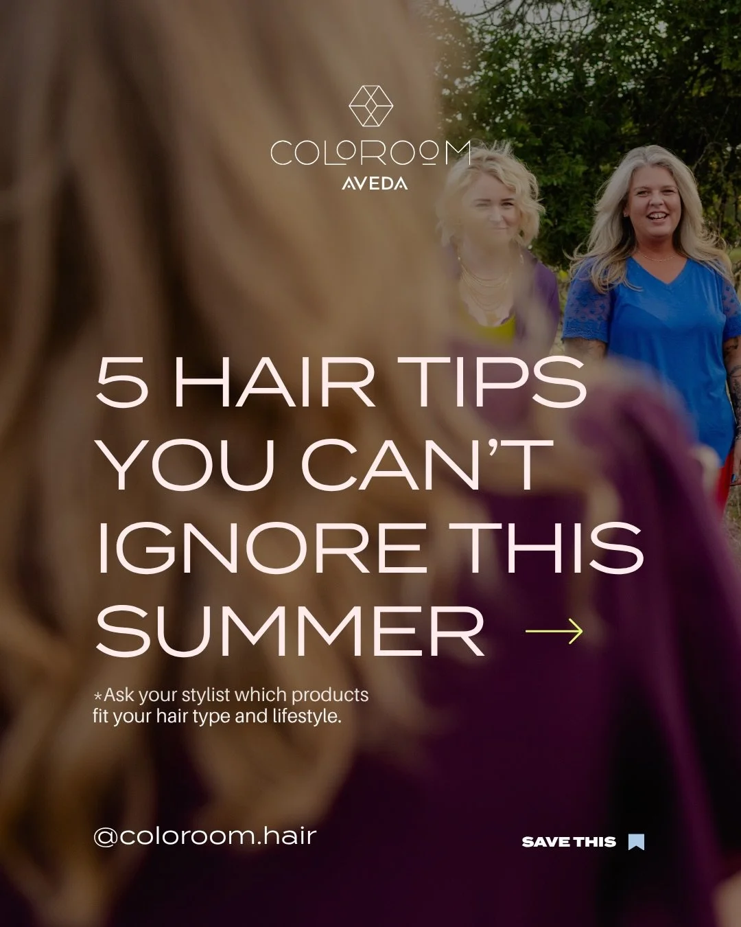 Colorado summer looks good on you, but it can be really rough on your hair.

Save this for your next wash day, then ask your stylist which products fit your hair and routine. When your hair feels amazing, so do you ✨

New guests receive $40 off a $60