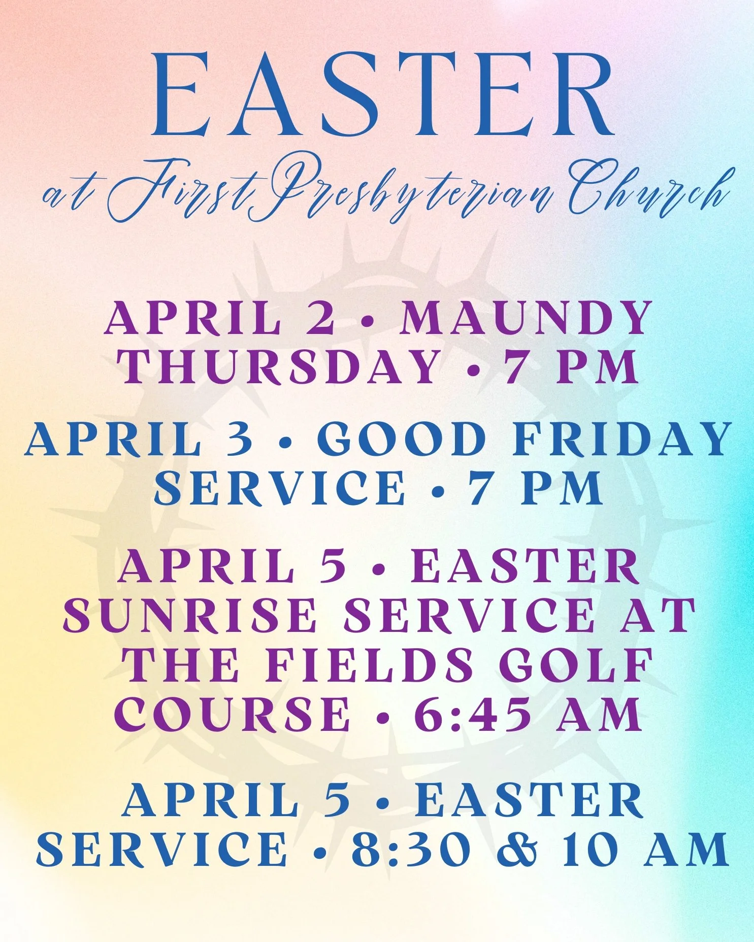 Holy Week at FPC 