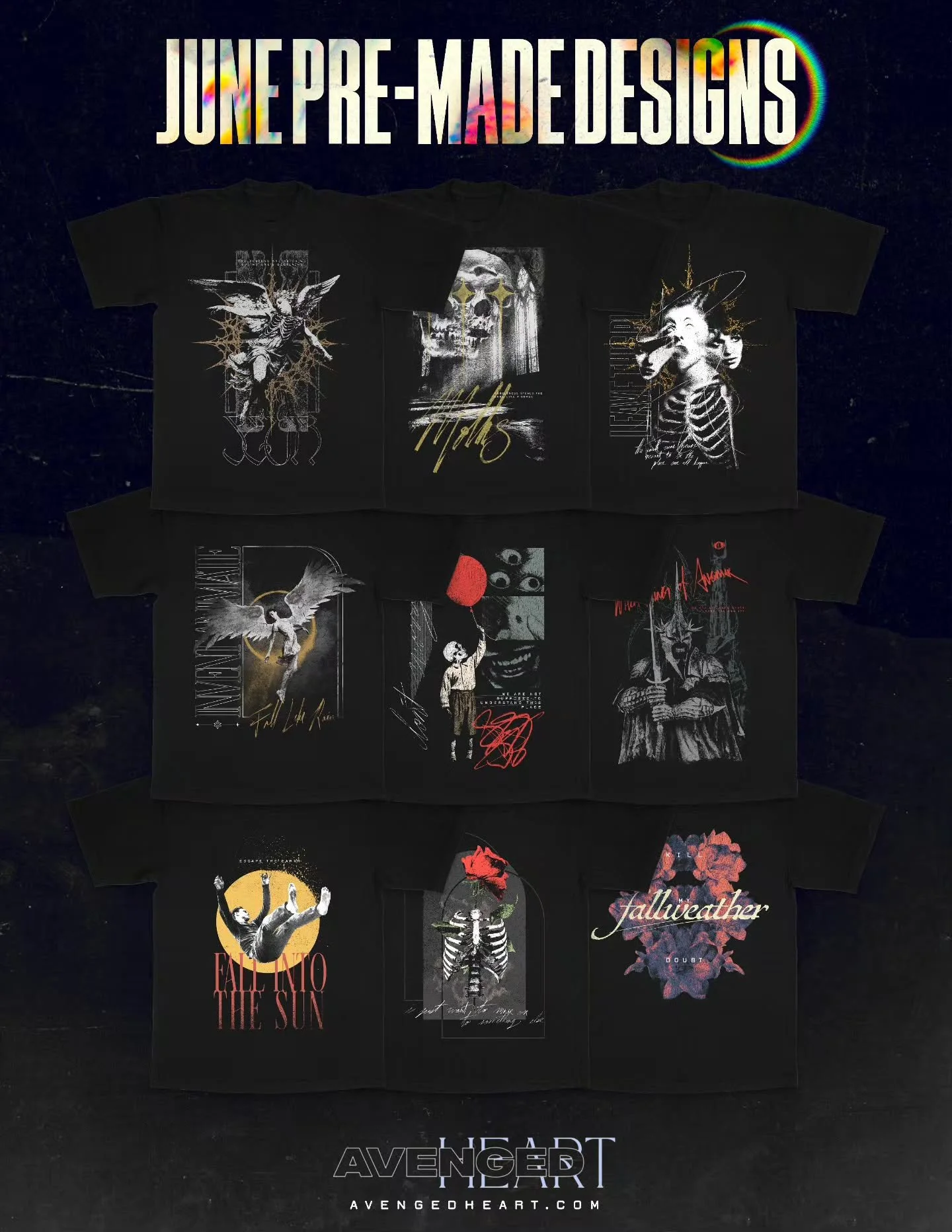 First batch of new pre-mades for June are up. These go pretty quick, so jump on them before someone else does. I'll probably drop another batch in a few weeks with more Tier C ($75) options. 

As always, text &amp; colors are placeholders. Make sure 
